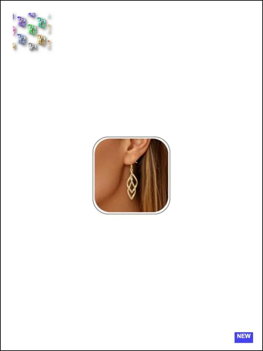 14K Gold Plated Leverback Dangle Earrings Hypoallergenic Lightweight Teardrop